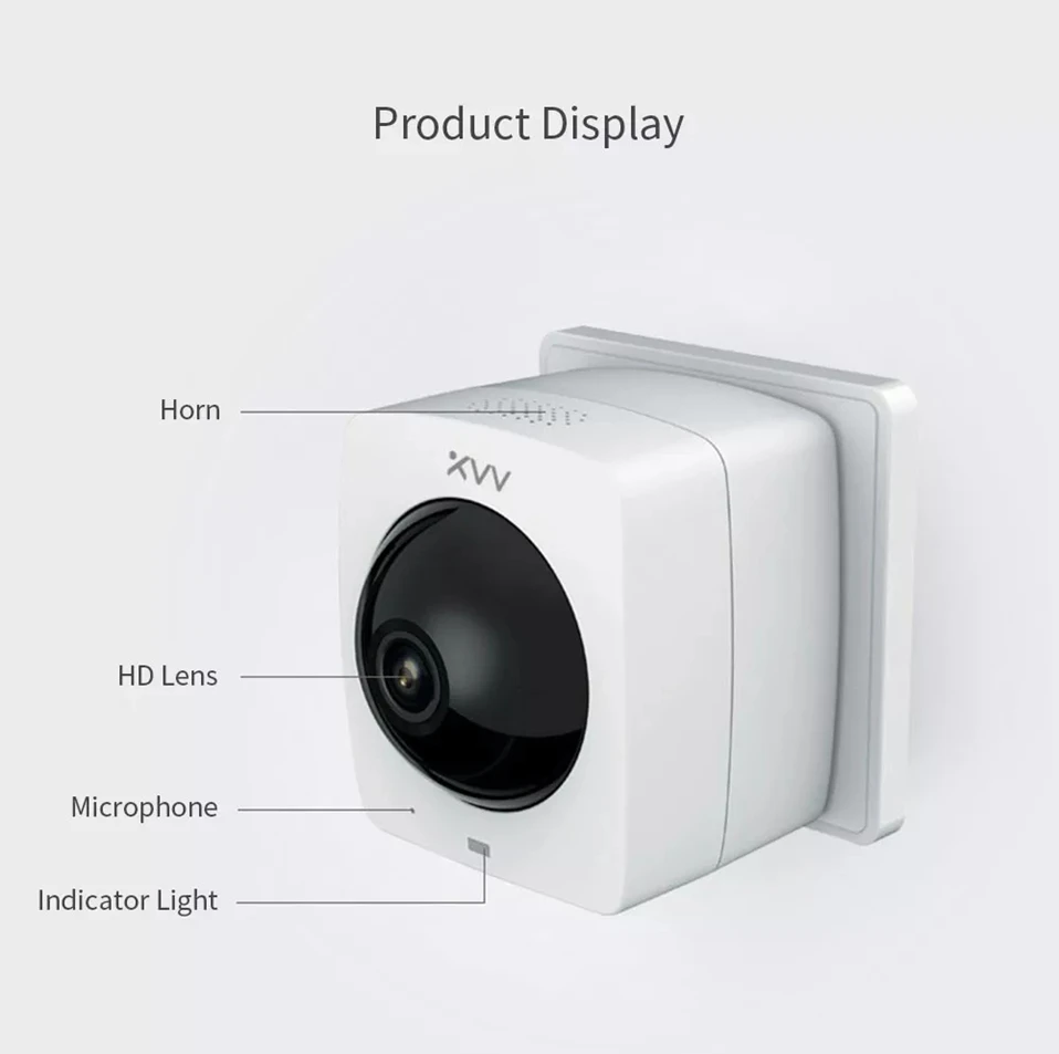 Новая смарт-панорамная ip-камера XiaoVV HD 1080P 360 ° панорамная AI Humanoid Обнаружение ночная версия работа с приложением Mijia
