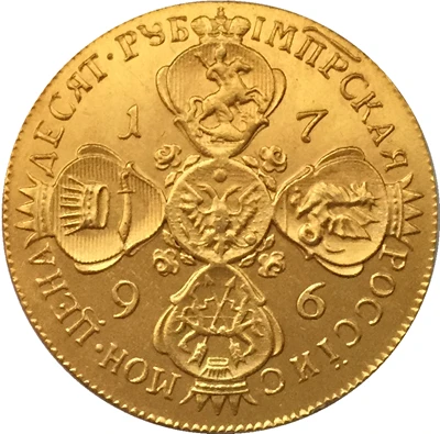 100% 24 к позолоченные 1796 россия 10 рублей золотая монета копия|coin magic|coin tricks for kidscoin