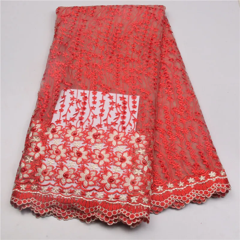 New arrival african beaded lace high quality embroidery french fabric wholesale white bridal for dress MJKY2697 | Дом и сад