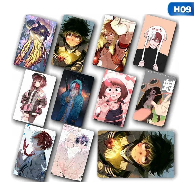 09 10 шт./партия Boku No Hero Academy/My Hero Academy версия новая аниме карточная наклейка игрушка для коллекции анимаций карточная наклейка - Цвет: 09