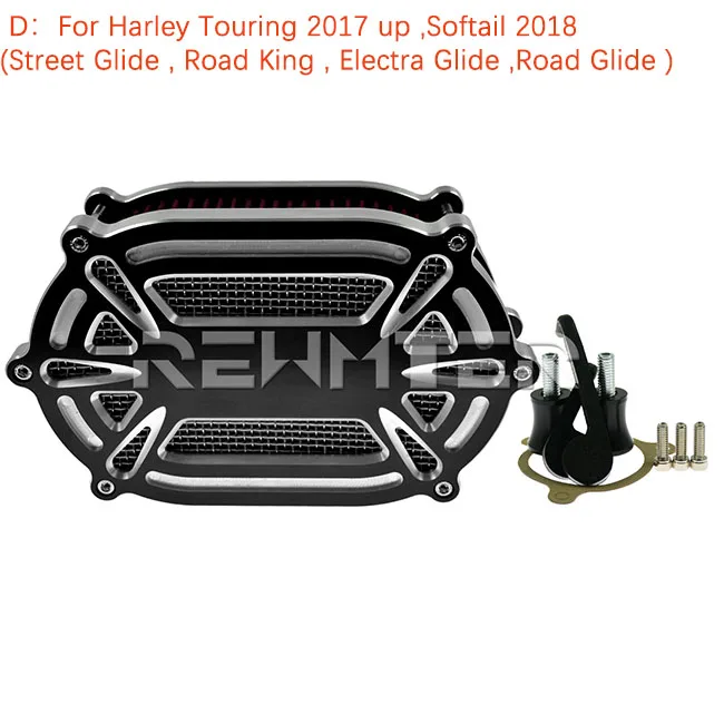 D Мотоцикл воздушный фильтр красный воздушный фильтр элемент для Harley Touring Road King Street Glide FLHX FLTRX Sportster Dyna Softail - Цвет: D