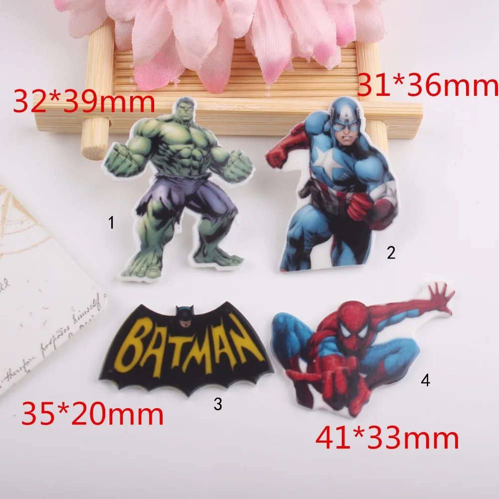 Патч мультипликационный Kawaii Человек-паук Халк фигурка Бэтмен ремесла плоское