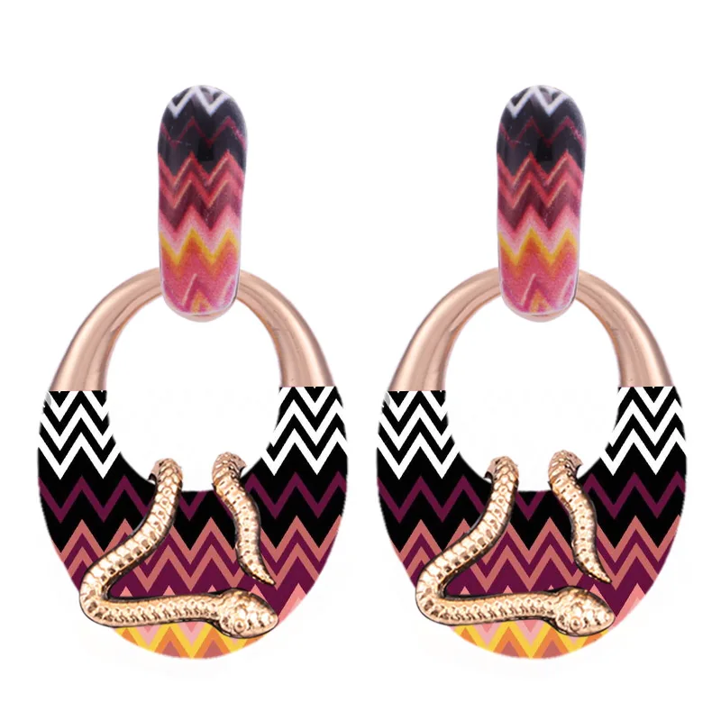 Sehuoran Oorbellen Серьги Pendientes Mujer Moda Brinco Висячие Серьги Для Женщин змеиная подвеска ювелирные изделия Свадебные серьги - Окраска металла: Dark Line