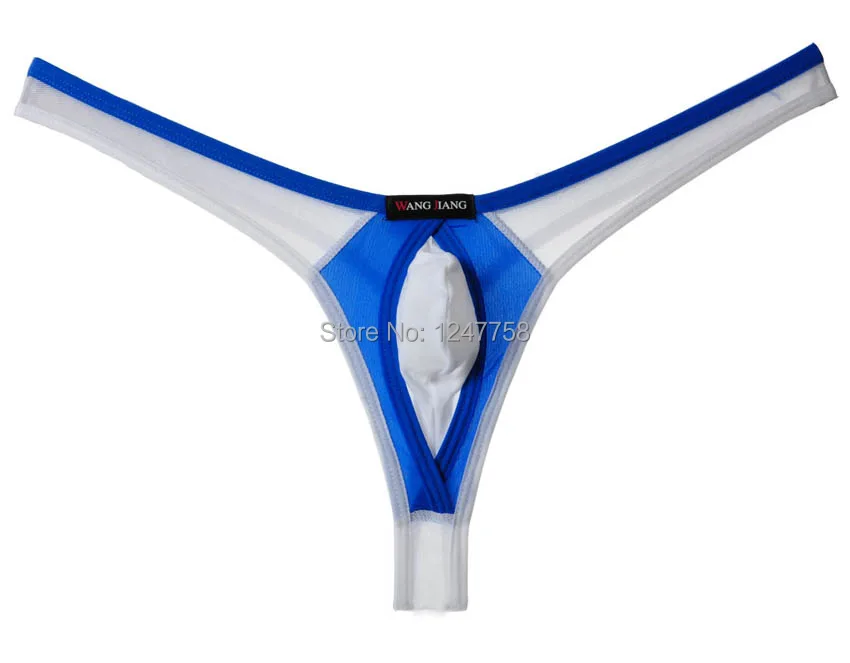 Сексуальное мужское нижнее белье Мягкие сетчатые стринги с Т образным