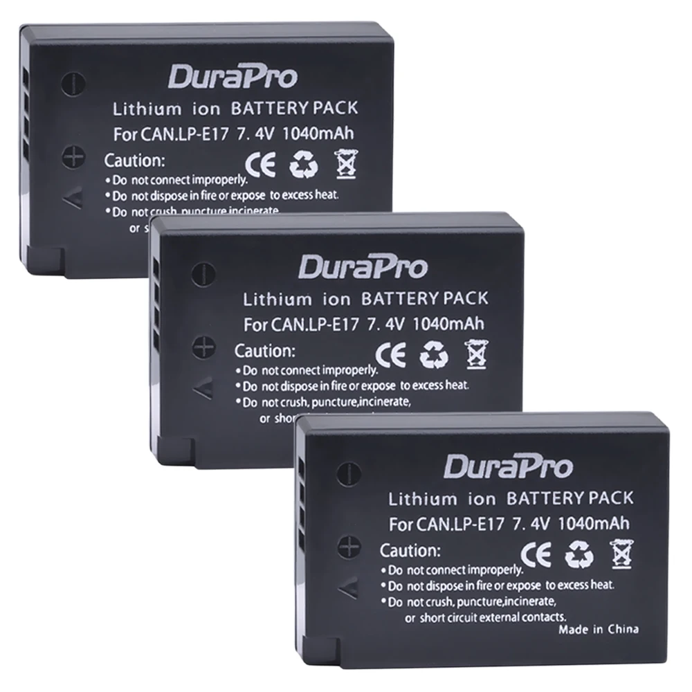 4 шт. LP E17 LPE17 7 V 1040mAh литий ионный аккумулятор для камеры Canon EOS Rebel T6i 750D T6s 760D M3 8000D Kiss