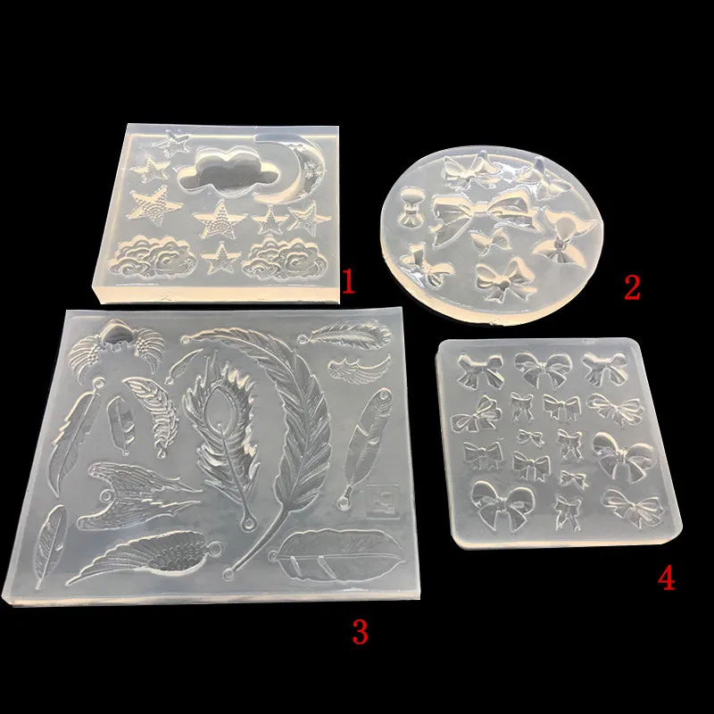

New mirror mini bow drop uv glue clay mold accessories decoration