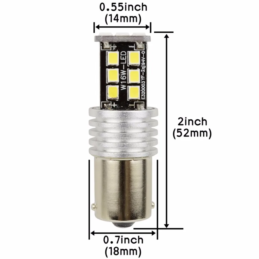 Safego 2 шт. S25 1156 светодиодный 12835 15SMD Canbus автомобиля указатель поворота Парковка