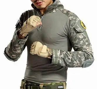 Pro Assault Hunting Wargame Set SHIRT + PANTS Frog Suit Army Uniform Tactical USMC Navy Seal Combat Multicam BDU With Kneepads | Спорт и