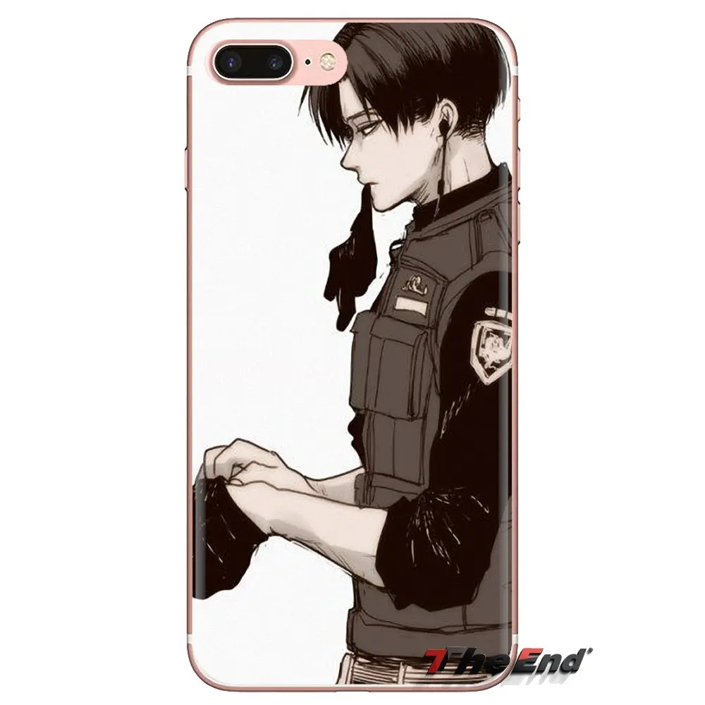 Прозрачный чехол из ТПУ для Samsung Galaxy S3 S4 S5 Mini S6 S7 Edge S8 S9 S10 Plus Note 3 4 5 8 9 Levi Ackerman Attack on