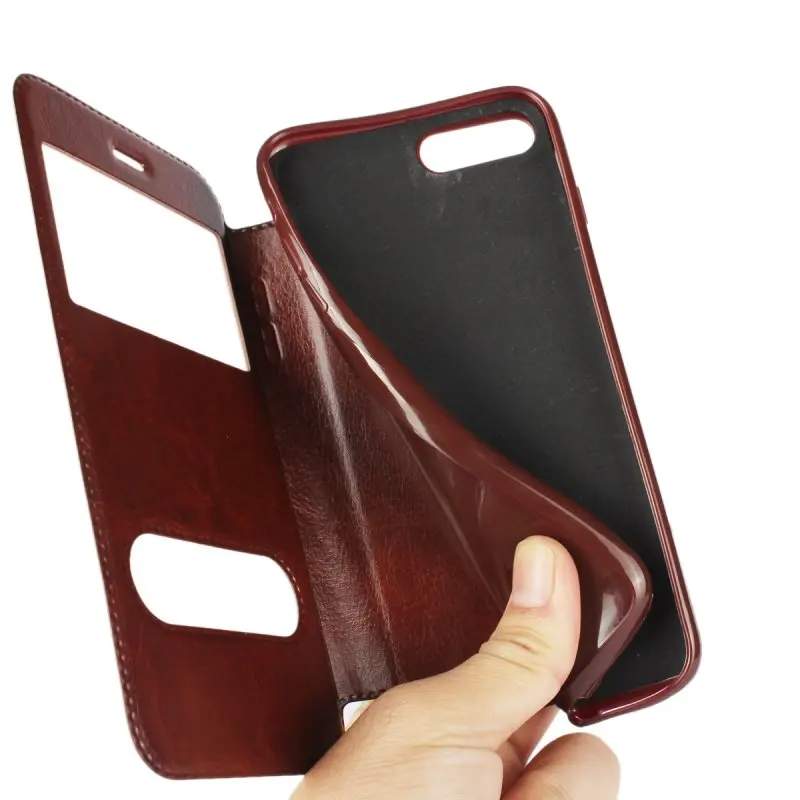 Чехол с окошком для iPhone 8 Умный Магнитный флип чехол Apple Plus сумка Etui iPhone8 Hoesje Funda