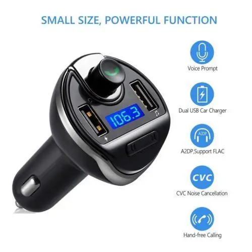 Новый Автомобильный FM передатчик Bluetooth беспроводной радиоадаптер зарядное