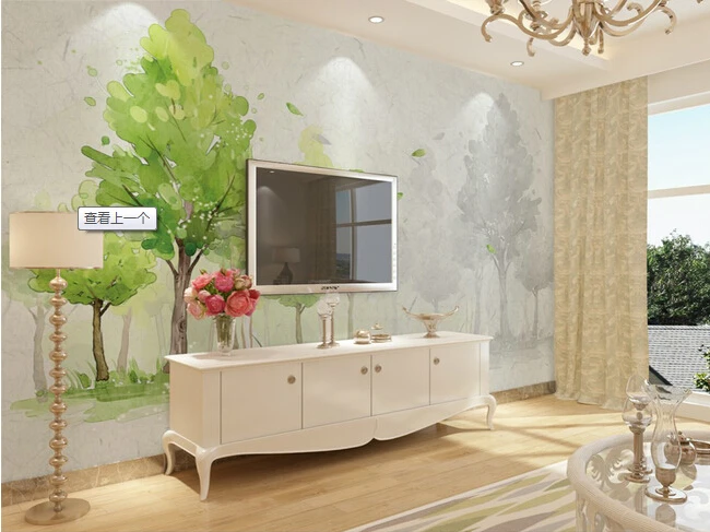 

Custom papel DE parede infantil, green woods murals for children room sitting room background wall waterproof vinyl wallpaper