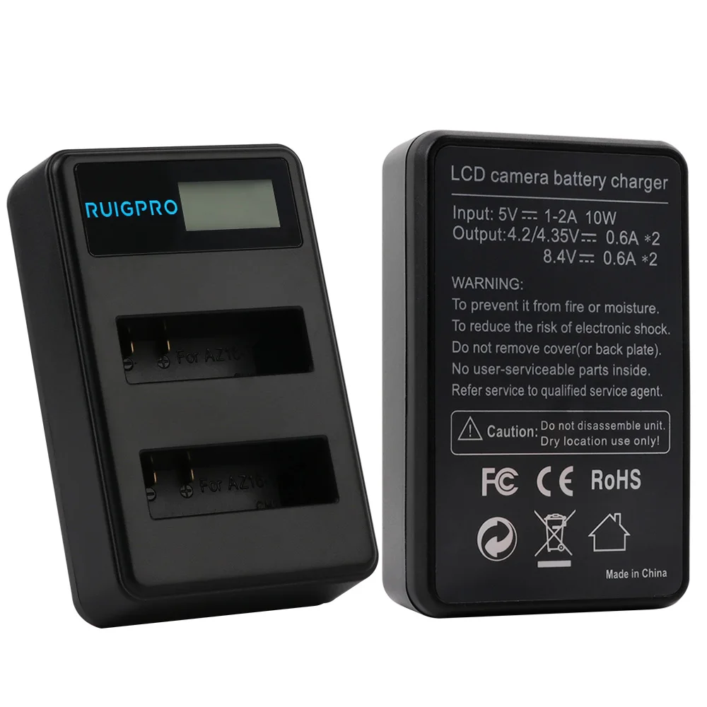 RP 1480mAh 3 85 V батарея AZ16 1 + LED USB слота зарядное устройство для Xiaomi Yi 2 4K оригинал Xiao Mi
