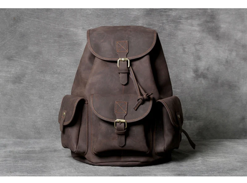 AETOO Mad Horse Leather large capacity double shoulder bag male imported head cowhide handmade leather travel Bag