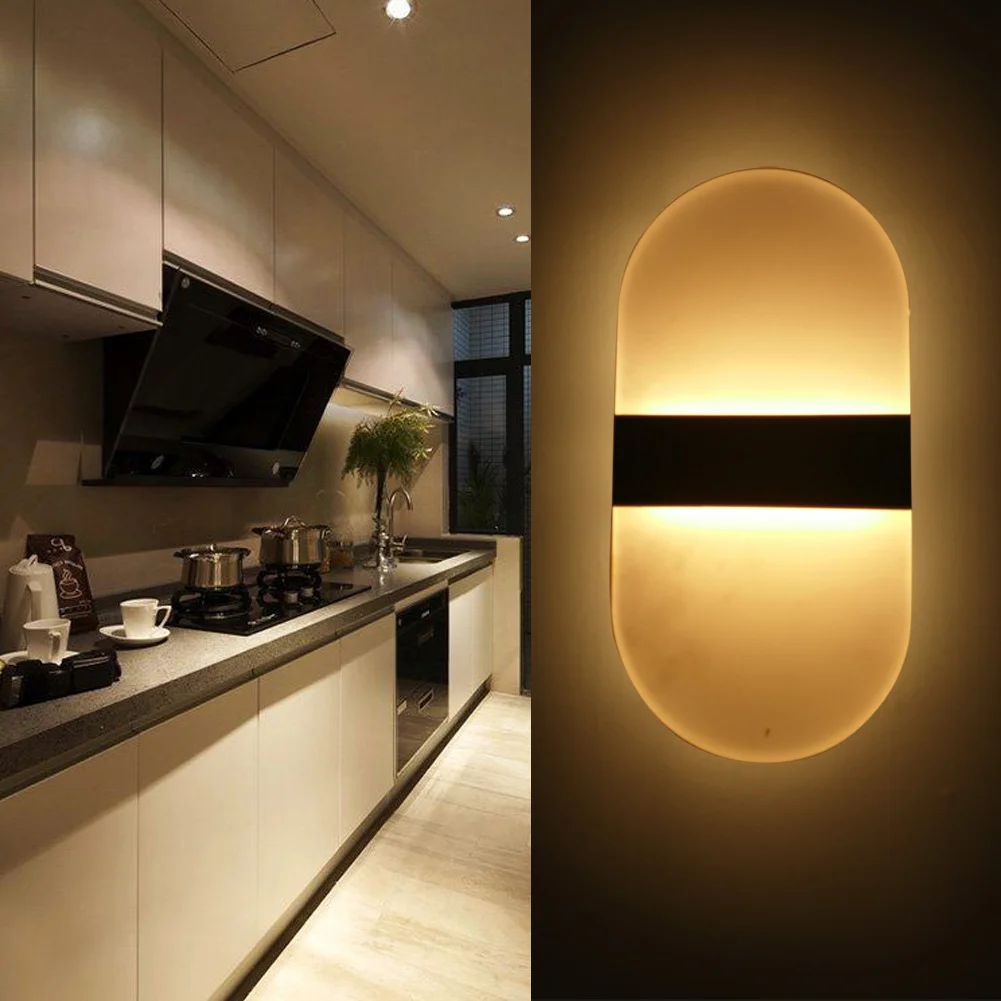 

Modern Night Light 3W / 6W LED Lighting Round Corner Wall Light Corridor Bedside Sconces KTV Hall Decor led Ceiling Lights