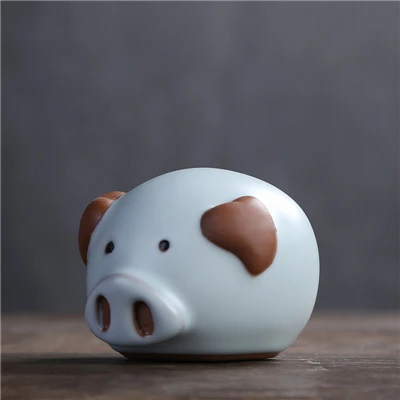 Pig Китайский Зодиак, а именно: крыса, бык, тигр, кролик, дракон, змея, лошадь, коза, обезьяна, петух, собака и свинья ruyao фарфоровый чайный питомец - Цвет: Pig