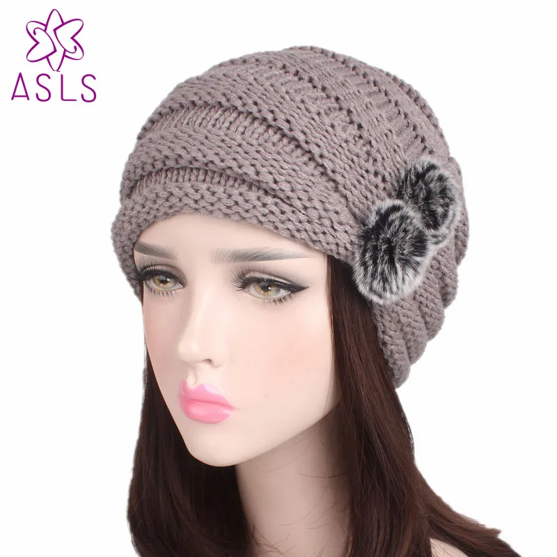 Новая модная зимняя теплая женская шапка с узлом 5 цветов мягкая Вязаная Шапка