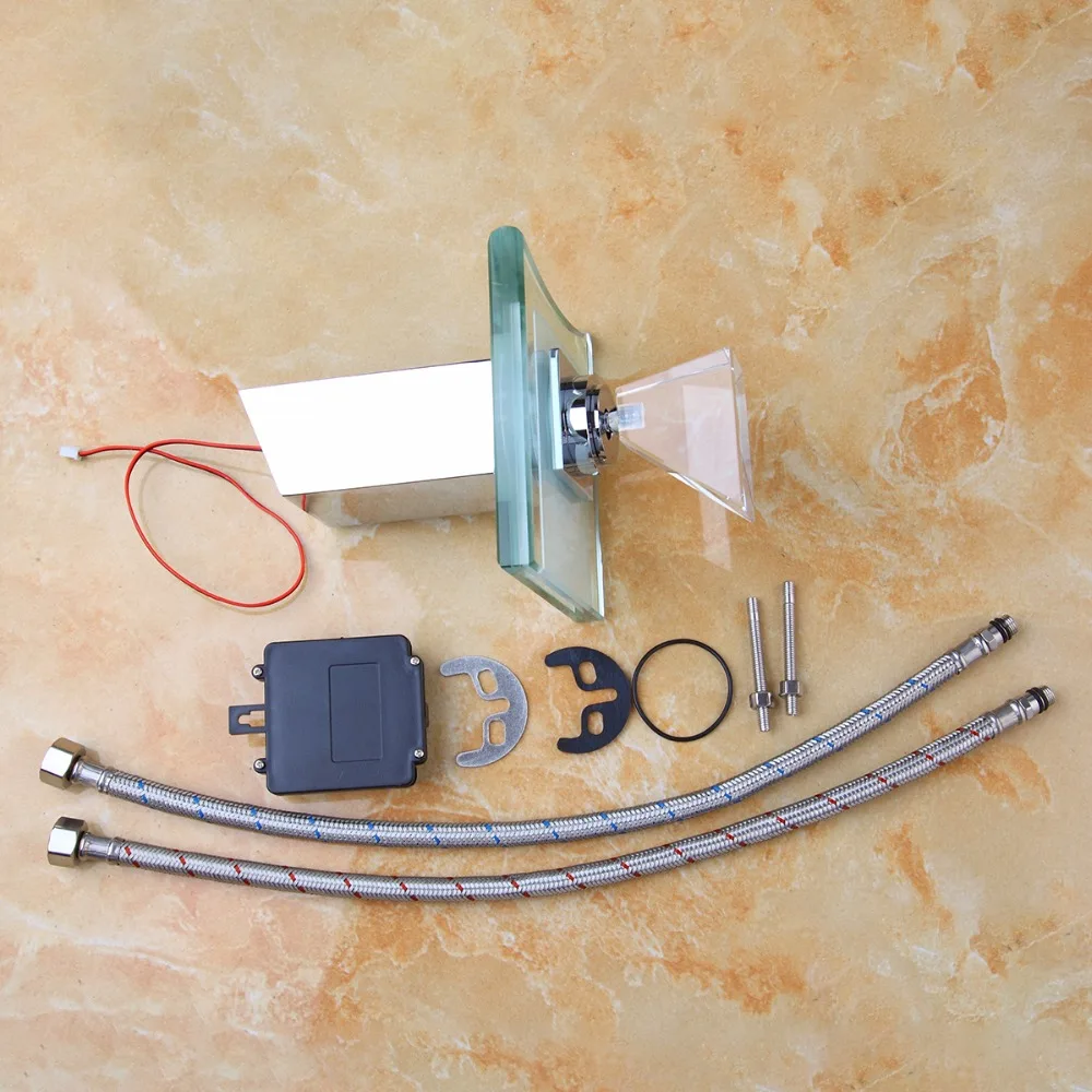 Светодиодный смеситель для раковины в ванной комнате водный каскад torneira