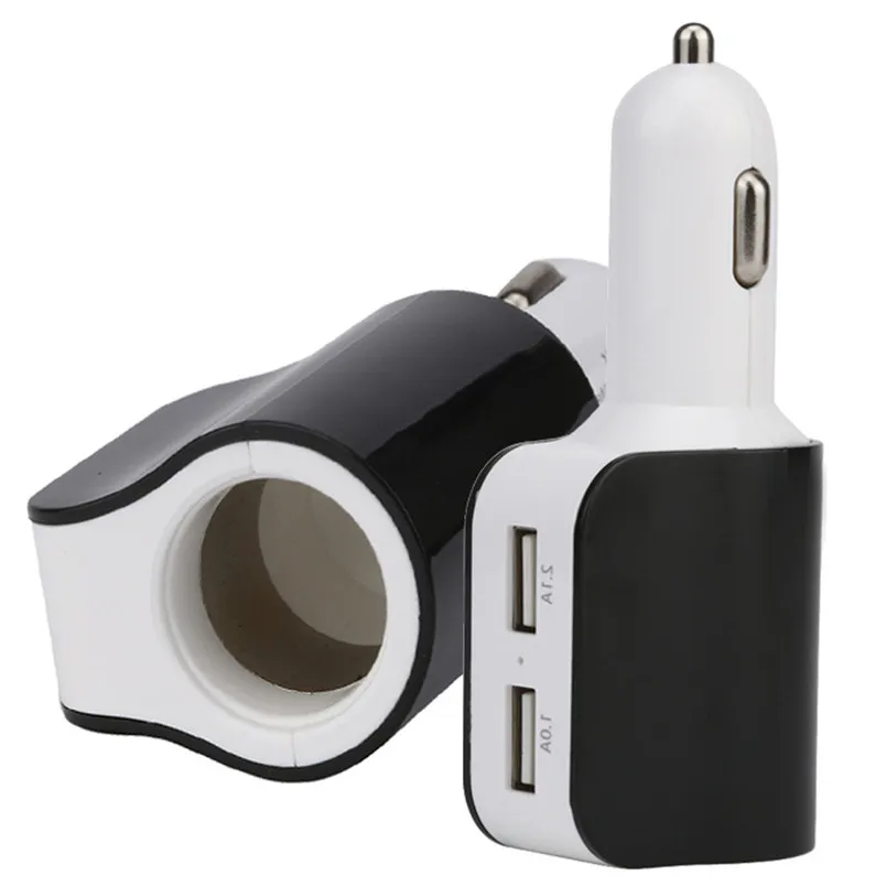 3.1A 2 USB One Way Car Cigarette Lighter Socket Splitter Charger Power Adapter For phone P30 Support Drop Shipping July25 |