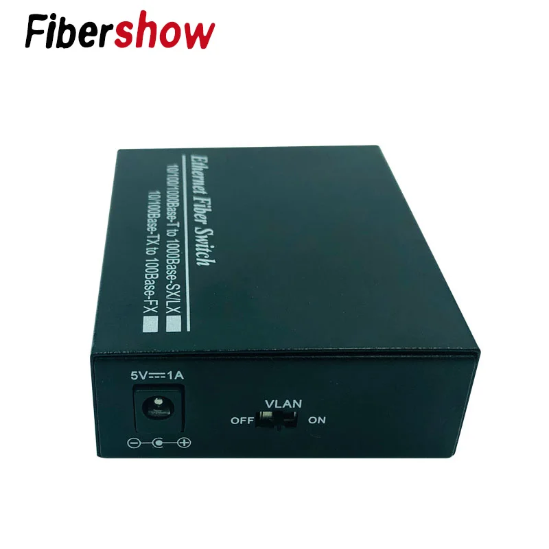 Волоконный коммутатор Ethernet 10/100/1000 м 2 * RJ45 и 1 SC оптический медиаконвертер