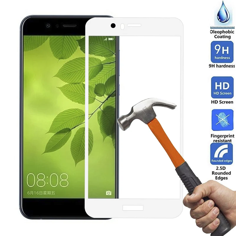 Шелковое закаленное стекло с полным покрытием для Huawei Enjoy 6s mate 7 8 9 10 S Nova plus Nova2