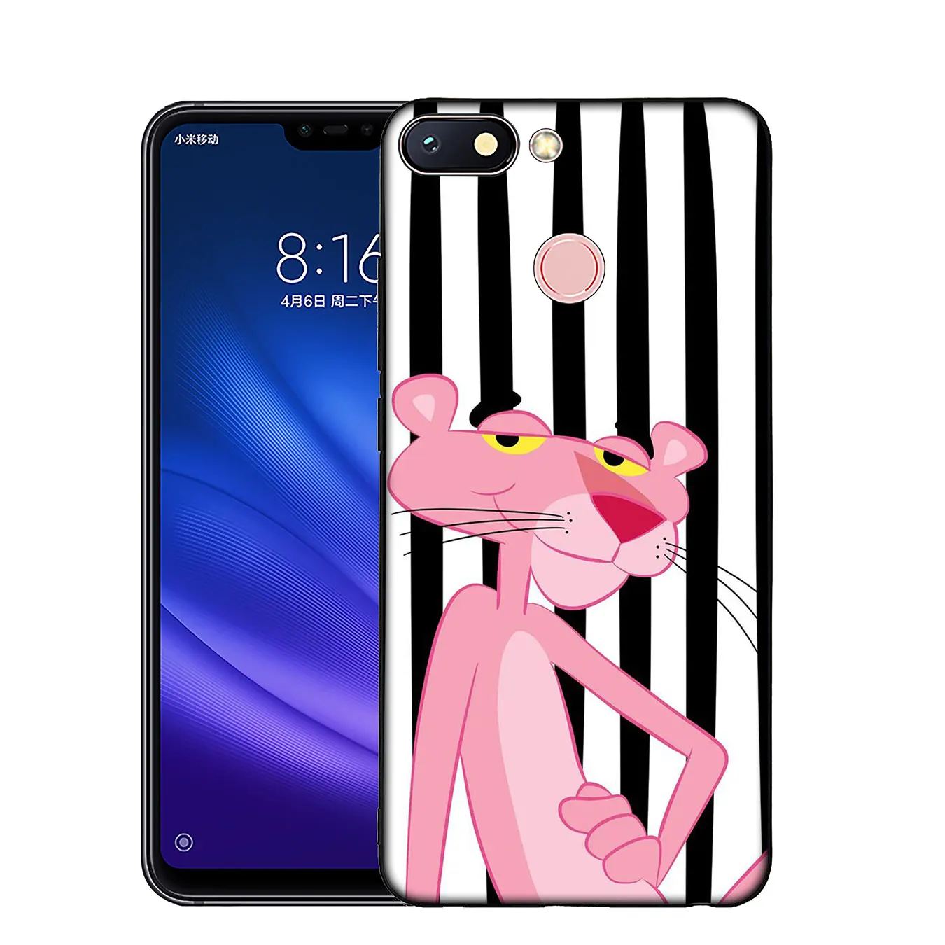 Мягкий силиконовый чехол в Корейском стиле с розовой пантерой для Xiaomi Mi 10 9 8 A3 A2 9T