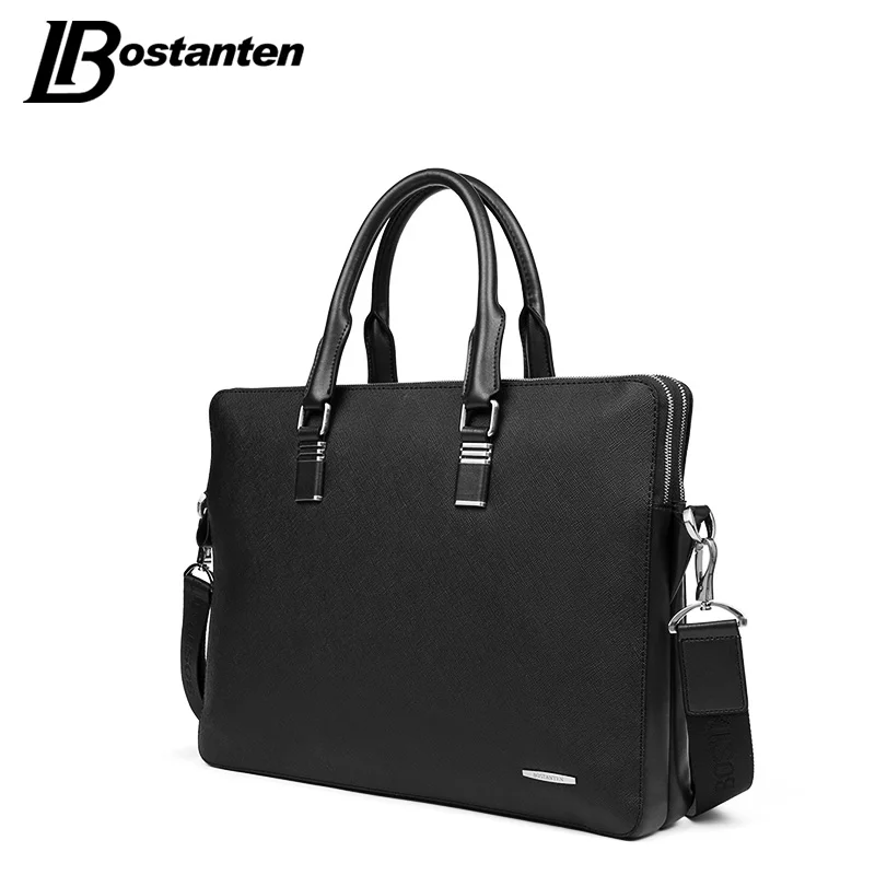 Bostanten 13 дюймов мужской портфель деловая сумка из натуральной кожи для ноутбука