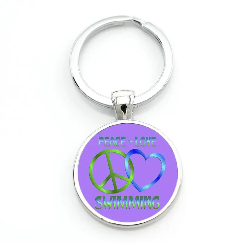 Бренд TAFREE Keep calm and Love, брелок для плавания, летний спортивный брелок с цитатами, кольцо-держатель, Клубные подарки для мужчин и женщин, SP388