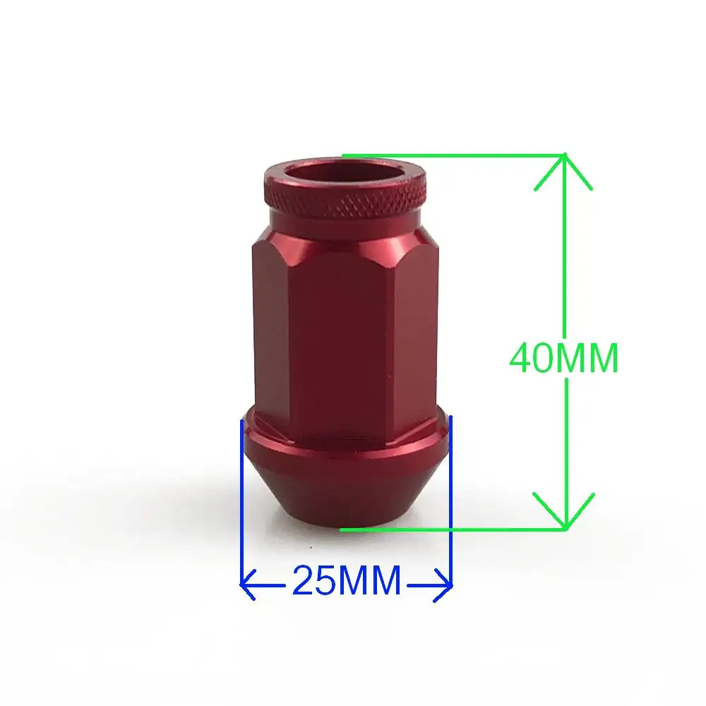 D1 Spec JDM Гоночный алюминиевый сплав колесные гайки винт M12x1.5/1,25 Длина 50 мм/40 мм для 95% автомобилей 20 шт./компл
