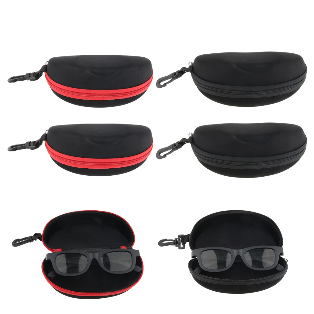 

4pcs Eyeglasses & Sunglasses Storage Cases Goggles Containers with Hard Zipper Accessories for Men and Women