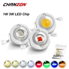 Светодиодный чип высокой мощности CHANZON, 10 шт.лот, 1 Вт, 3 Вт, теплый, естественный, холодный, белый, красный, зеленый, синий, желтый, 1 3 Вт, для самостоятельной сборки прожектора