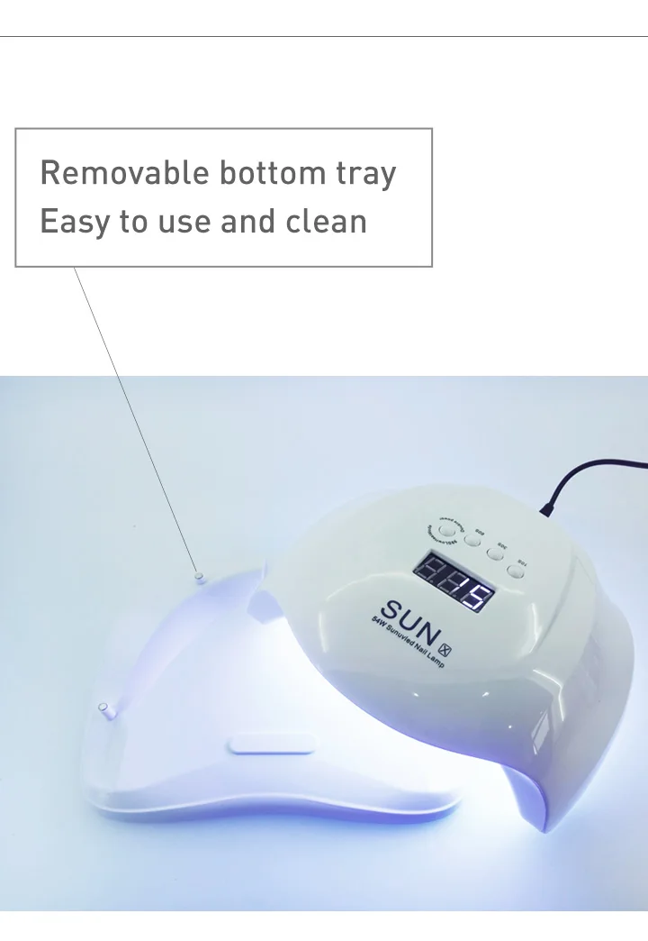 SUNX 54 Вт УФ ЛЕД лампа сушилка маникюра гель лака UV LED Sun One 48W Sun 5 с сенсорным датчиком быстрая