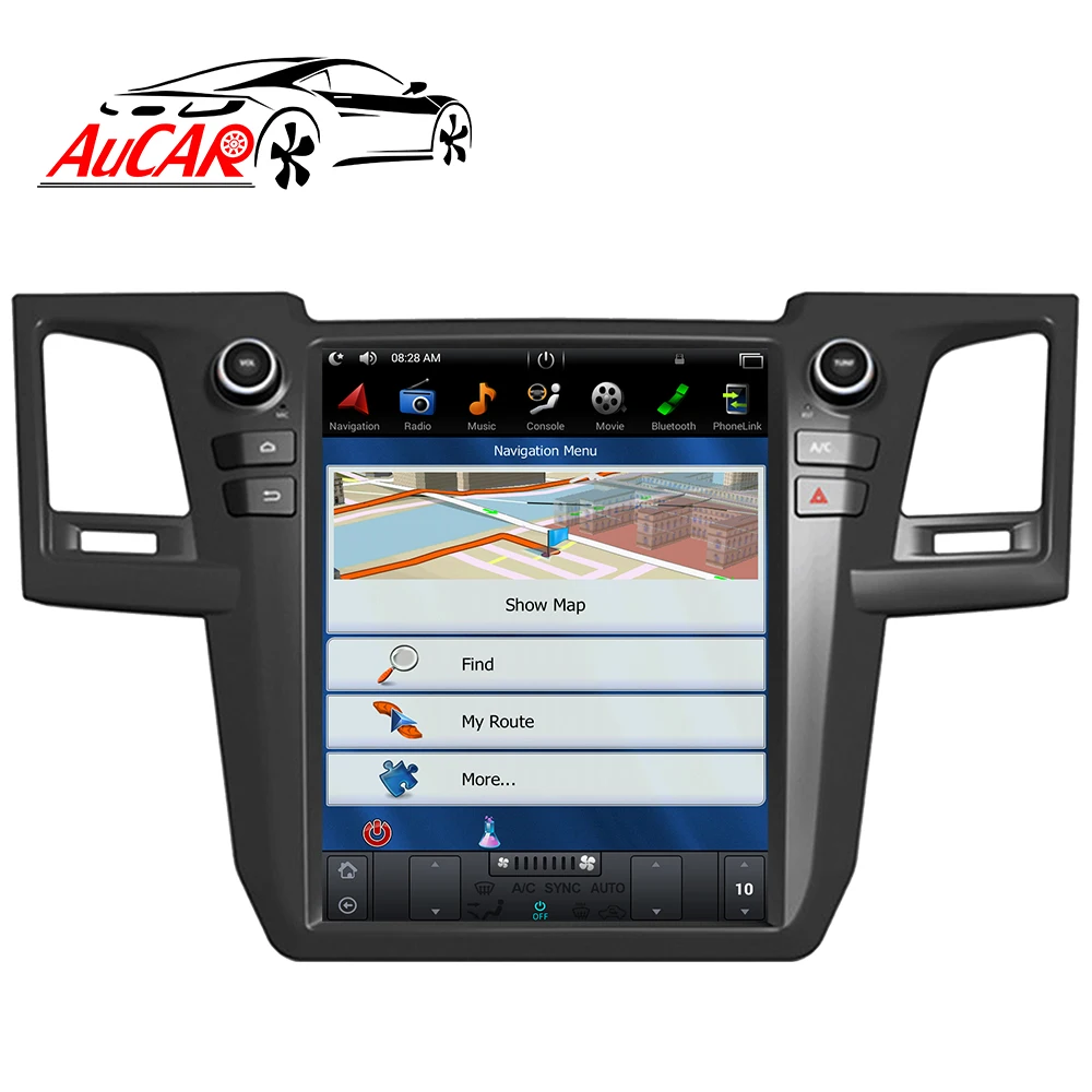 2 DIN Android 8,1 Tesla стиль 12," Автомобильный Радио gps навигация для Toyota Fortuner 2013 Авторадио 1 din multimedi стерео