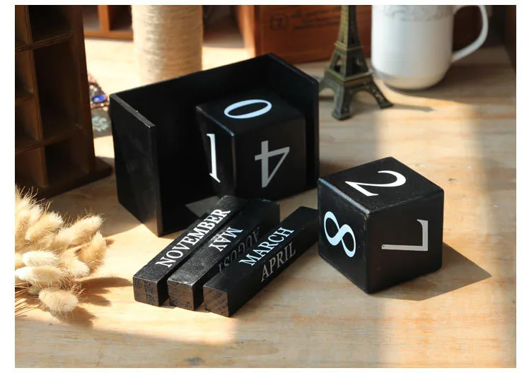 Деревянное оформление календарей украшение для дома фигурки и миниатюрные