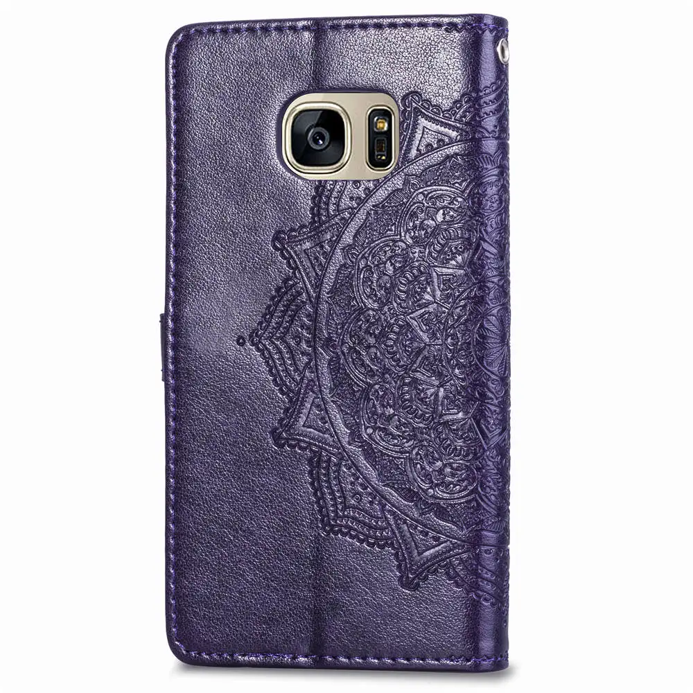 Кожаный чехол бумажник с откидной крышкой для Samsung galaxy S7 S6 Edge S9 S8 Plus Note 9 A3 A5 2017 J2 Core