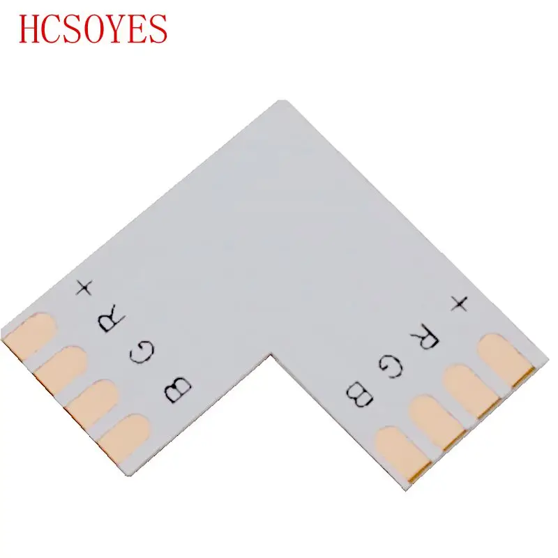 100 шт. l/t/X форма 10 мм Solderless 2 Pin/4 pin RGB LED разъем для 5050/3528 сплиттер правый угол