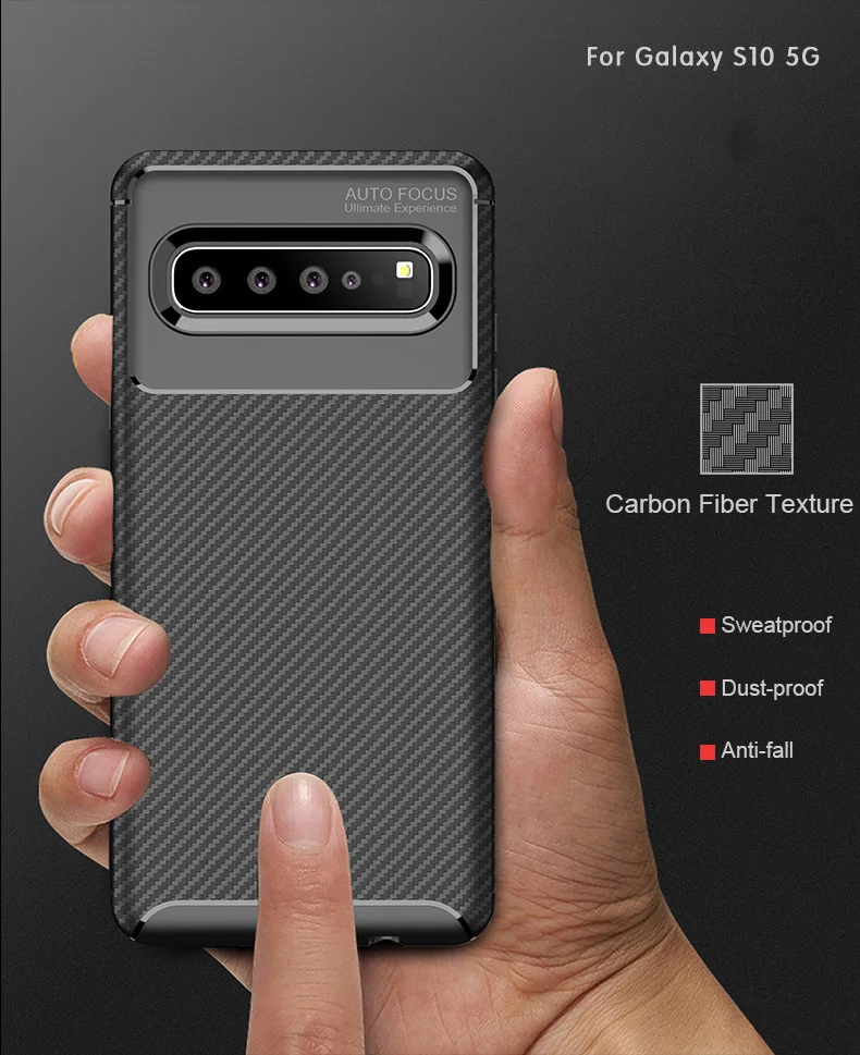 Матовый чехол Tikitaka из углеродного волокна для samsung S10 S10Plus S10Lite, мягкий ТПУ чехол для мобильного телефона s для samsung S10 E, задняя крышка