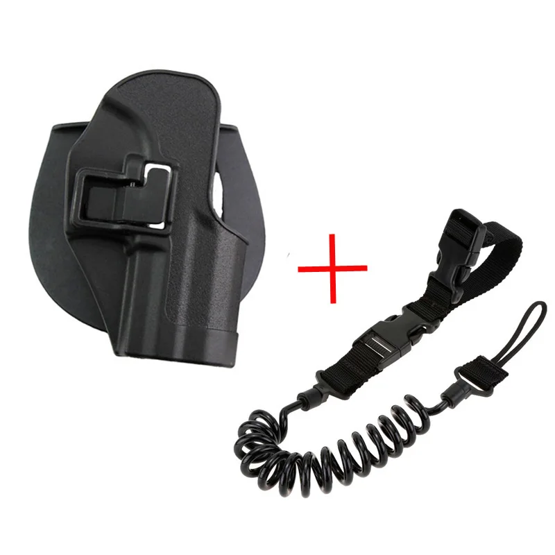 holster and sling BK CQC тактическое оружие кобура для HK USP компактная Тактическая Военная охотничья кобура поясная весла пояс петля USP кобура для пистолета - Цвет: holster and sling BK