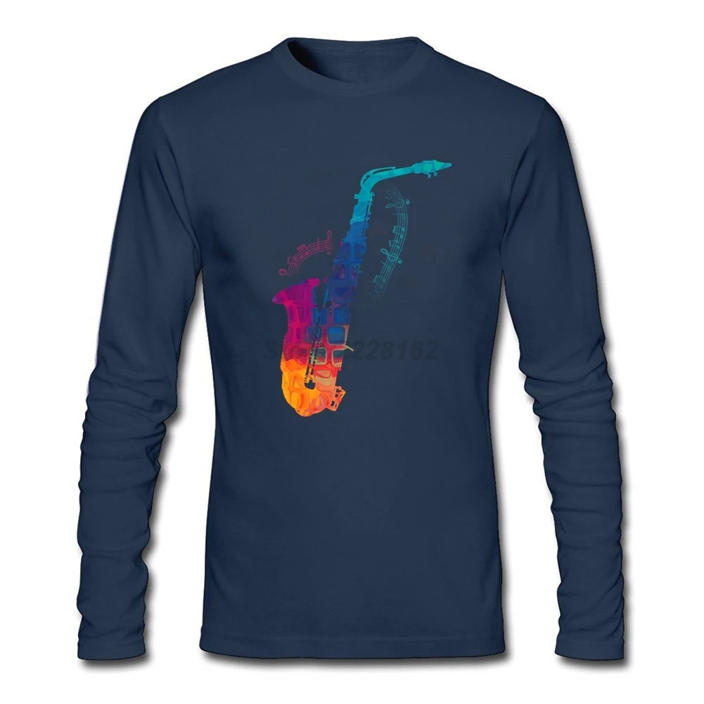 HU &amp GH Man саксофон цветная музыкальная футболка известный музыкальный инструмент