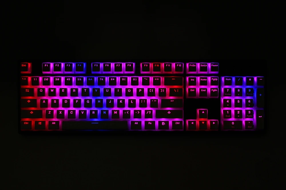 Пудинг pbt doubleshot keycap oem задний светильник механические клавиатуры молочный Белый Розовый Черный gh60 покер 87 tkl 104 108 ansi iso
