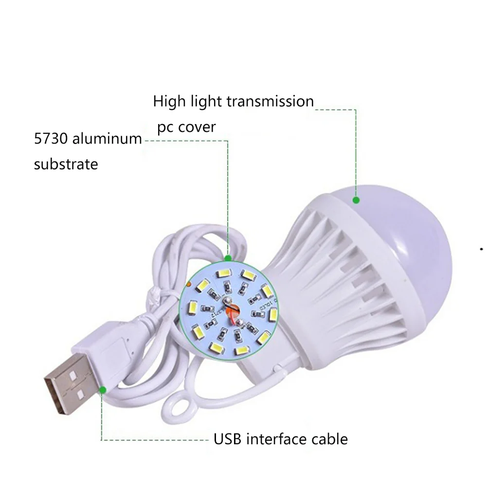 USB интерфейс, светодиодный светильник для чтения, походный, полезный, низкое напряжение, простой Ночной светильник, для улицы, кемпинга, Универсальное портативное освещение