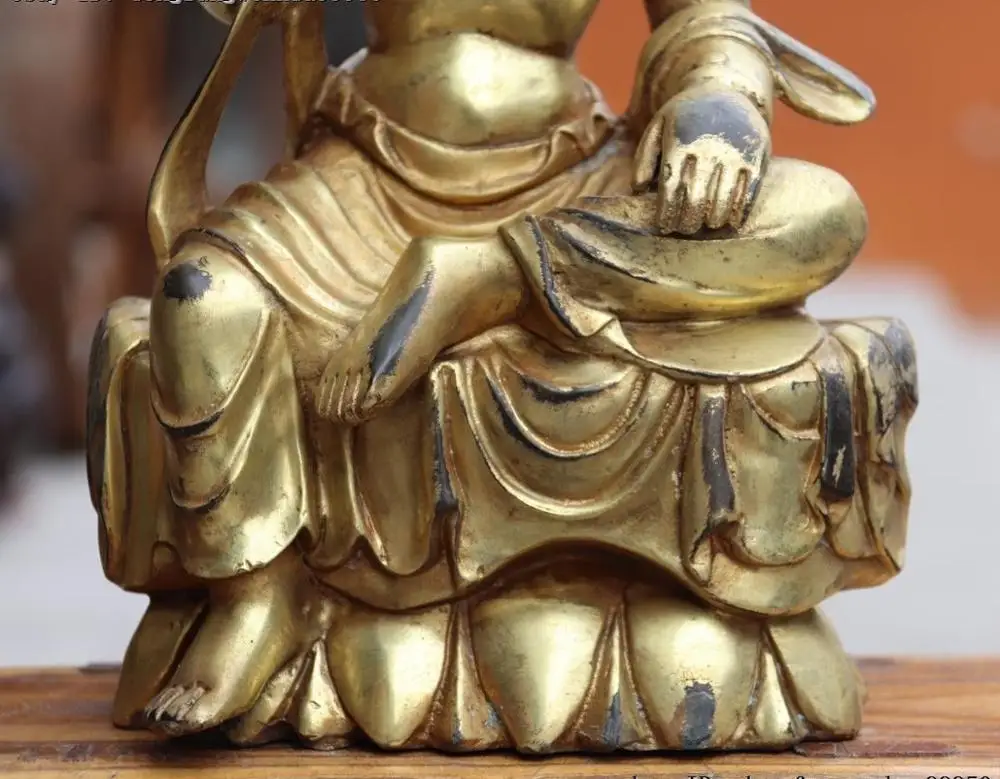 Тибетский медный блеск Kwan-yin Guan Yin GuanYin Avalokitesvara статуя божества Будды | Дом и сад