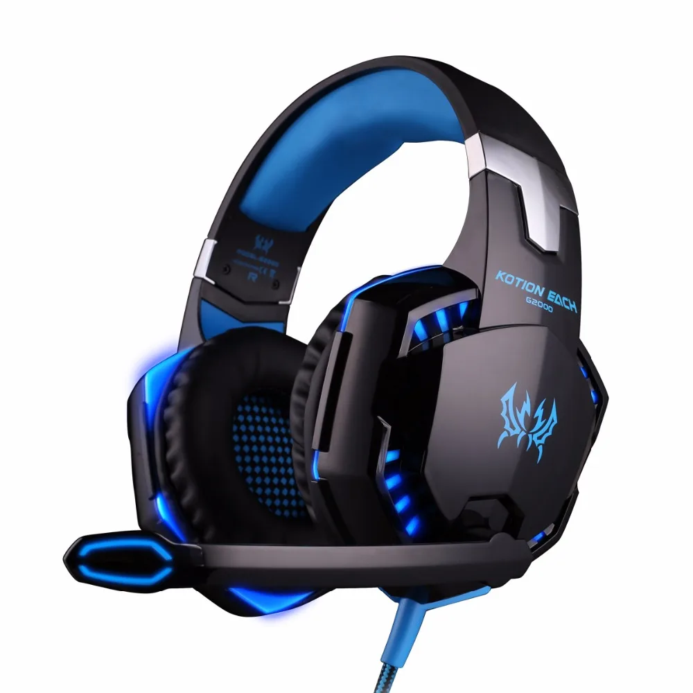 Cncool Hot G2000 Gaming Headphones Stereo Deep Bass Computer Game Headset with microphone LED Light for PC professional Gamer |