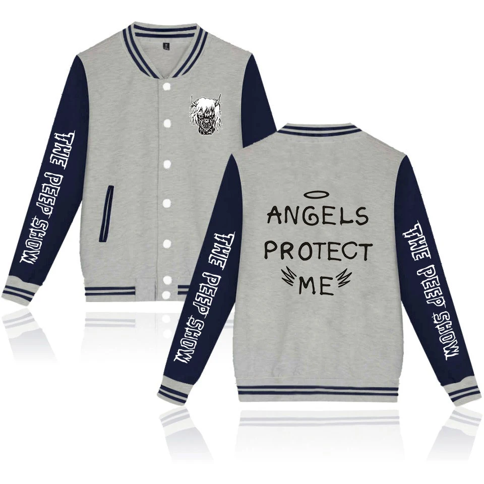 Бейсбольная куртка Kpop Lil Peep с надписью Angel PROTECT ME бомбер для мужчин и женщин
