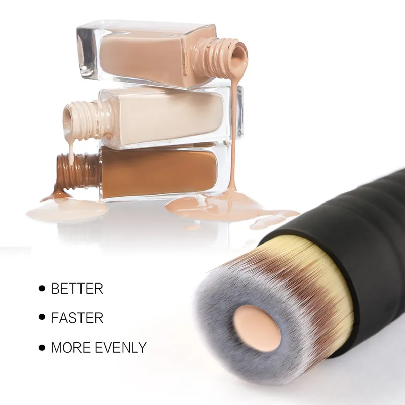 Concave Liquid Foundation Makeup Brushes Pro BB CC Cream Podwer Soft Cosmetic Beauty Essential Angle Flat Top Make Up Brush Tool | Красота и