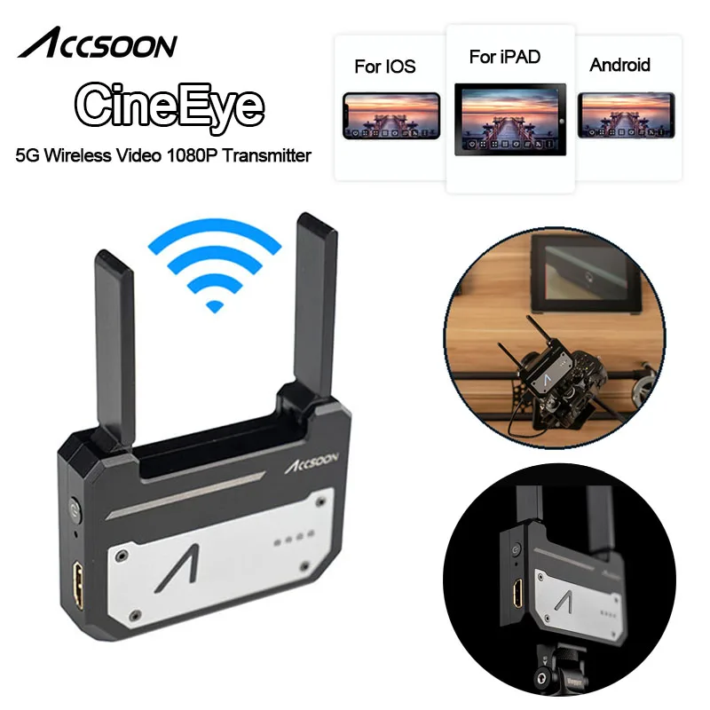 В наличии Accsoon CineEye 5G Беспроводное видео 1080P передатчик мини устройство передачи