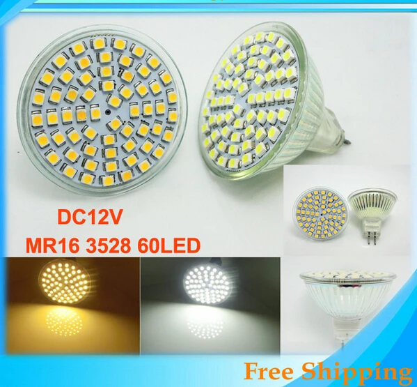 Светодиодная лампа MR16 3528SMD 60, точечный светильник с теплым светом MR16 GU5.3, 12 В постоянного тока, 5 Вт Светодиодная лампа MR16 3528SMD 60, точечный светильник с теплым светом MR16 GU5.3, 12 В постоянного тока, 5 Вт