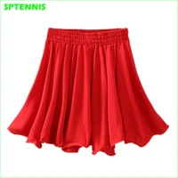 woman pleated skirts tennis elastic drawstring mini skirt with built in shorts for outdoor running dance