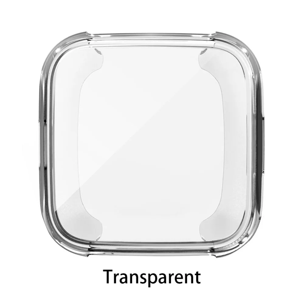 TPU Replacement Screen Protector Compatible with Fitbit Versa Smartwatch Cases Soft Plated Case Protective Full Shell Cover
