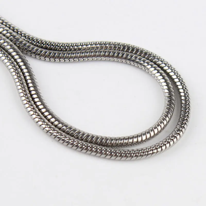 1meter/lot 1.2/2.4/3.2mm Silver Tone 316L Stainless Steel Snake Chain Necklace Link Chains for DIY Necklaces &amp Bracelets F2260 |